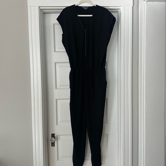 Vince zipper neckline Black Jumpsuit - Picture 2 of 8